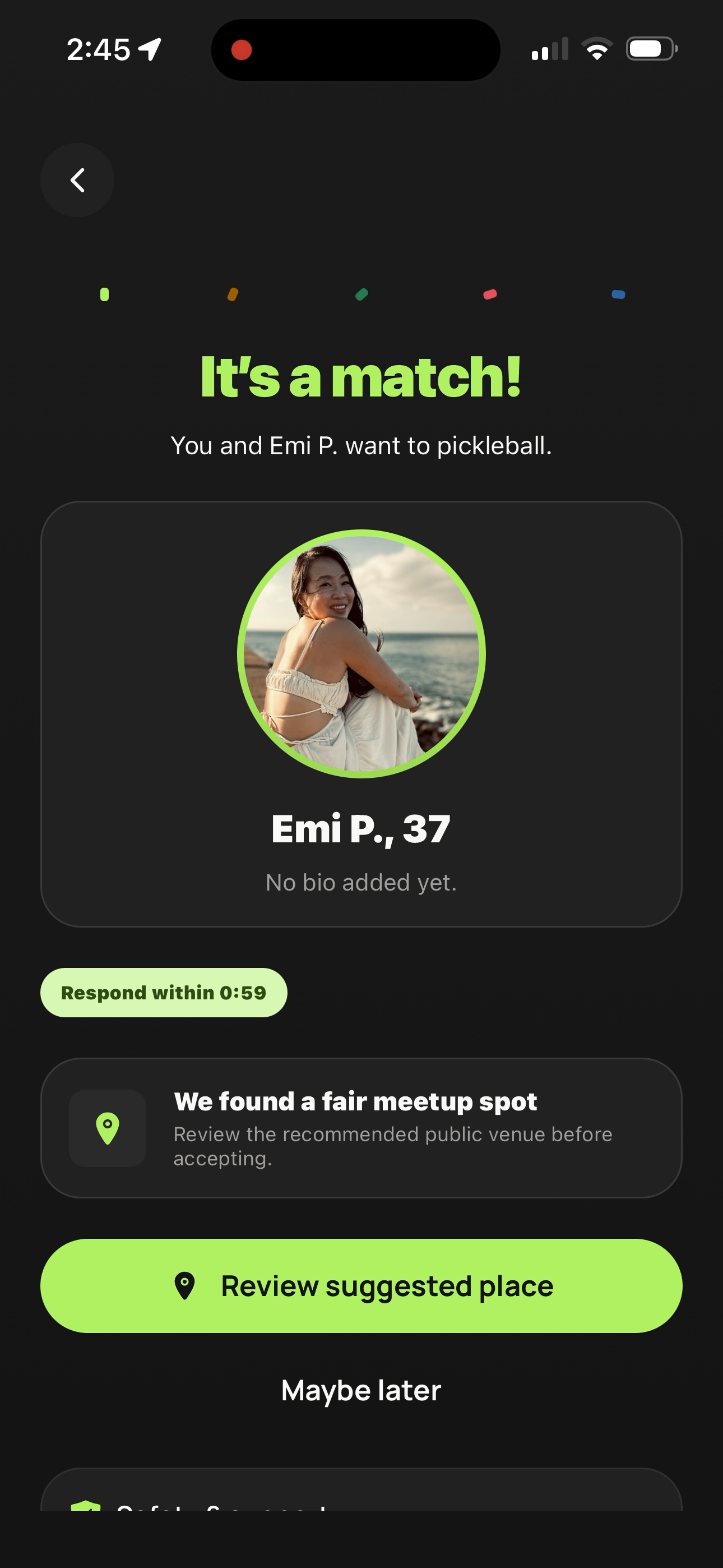 Pals4Me match screen